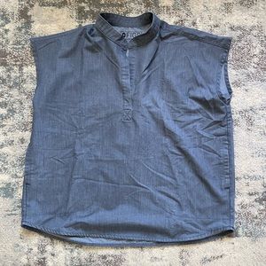 FIGS Rafaela Top Heather Denim